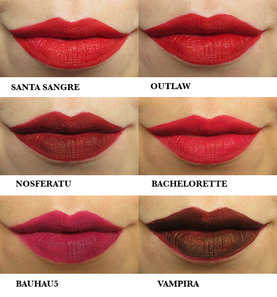 Swatches & Kat Von D Lasting Lipsticks – The Blogette